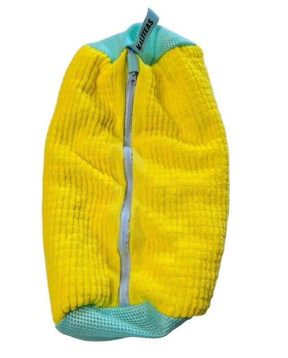 Kaliteas Yellow Chenille Shoe Wash Bag